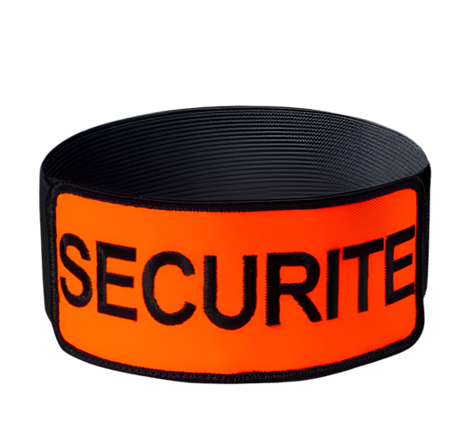 Brassard EXPERT ORANGE brodé SECURITE NOIR