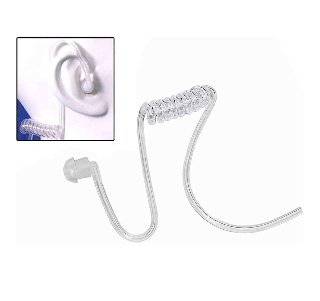 Tube à air de rechange pour oreillette radio bidirectionnelle (transparent) lots de 2