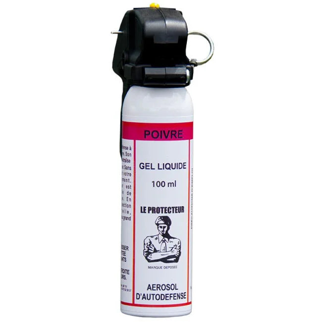 Aérosol de défense Gel Poivre Super Pro avec poignée - 100ml