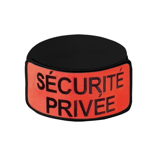 Brassard EXPERT orange SÉCURITÉ PRIVÉE lettres noires
